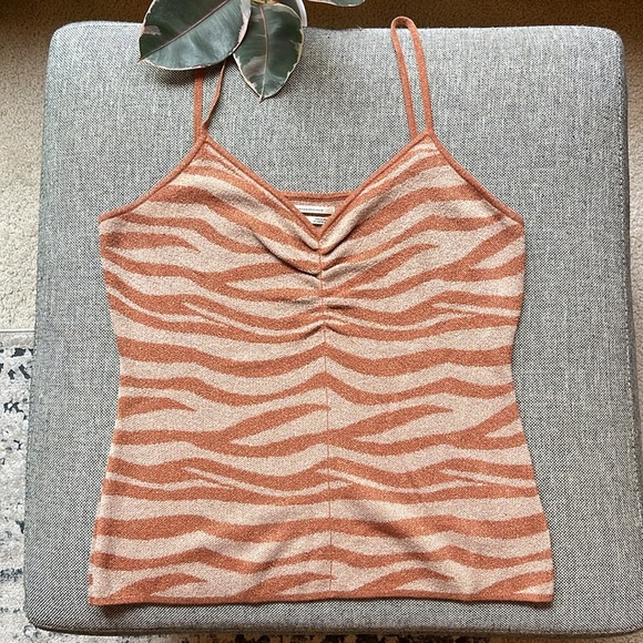 ✨ Anthropologie Cora Striped
Animal Print Metallic Spaghetti
Strap top ✨Size: M - Picture 3 of 14